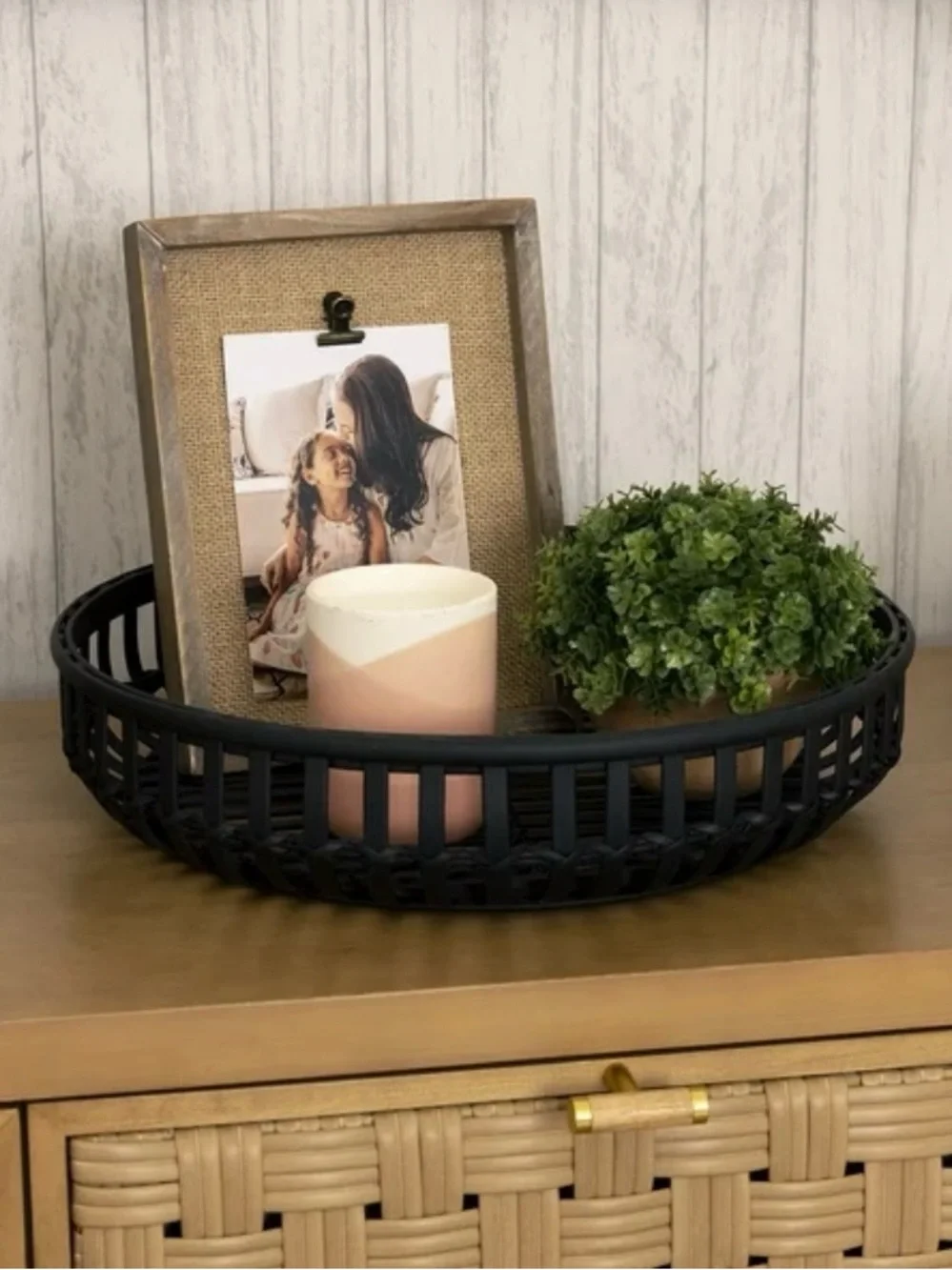 Stratton Home decor round decorative tabletop tray